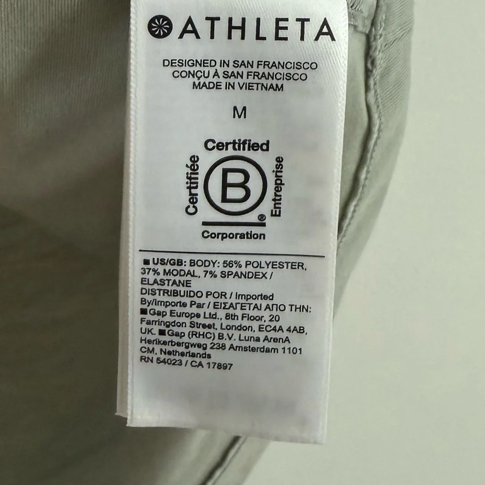 Athleta Gray Green Relaxed Crew Neck Boxy Modal Blend Tee - Picture 3 of 7